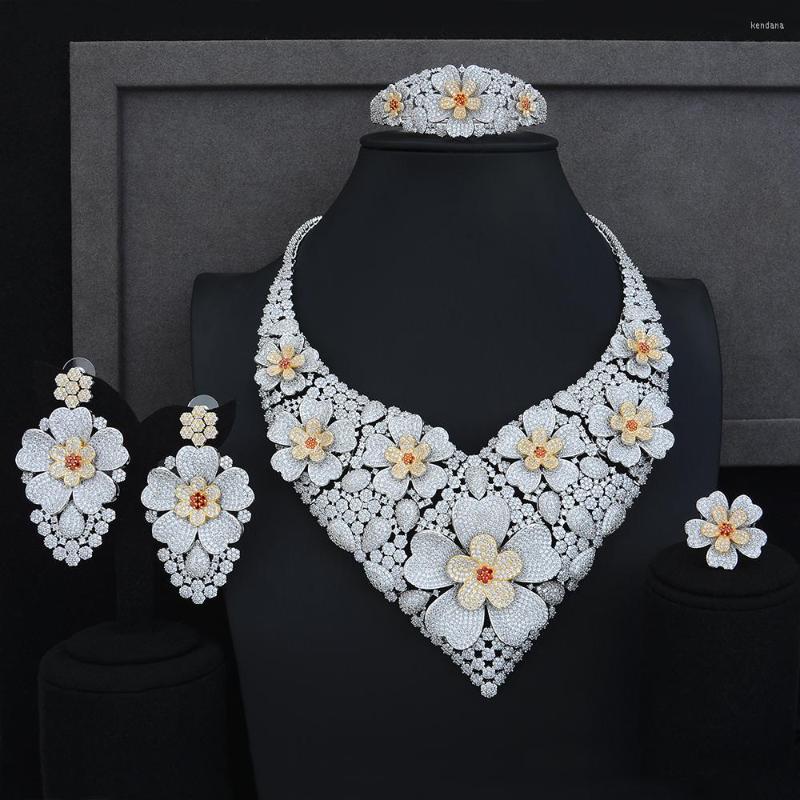 Necklace Earrings Set KellyBola Flowers 4 PCS Performance Stage Occasion Luxury Bracelet Earring Ring Sets Full Cubic Zirconia Jewelry, Picture shown
Necklace Earrings Set KellyBola Flowers 4 PCS Performance Stage Occasion Luxury Bracelet Earring Ring Sets Full Cubic Zirconia Jewelry, Picture shown