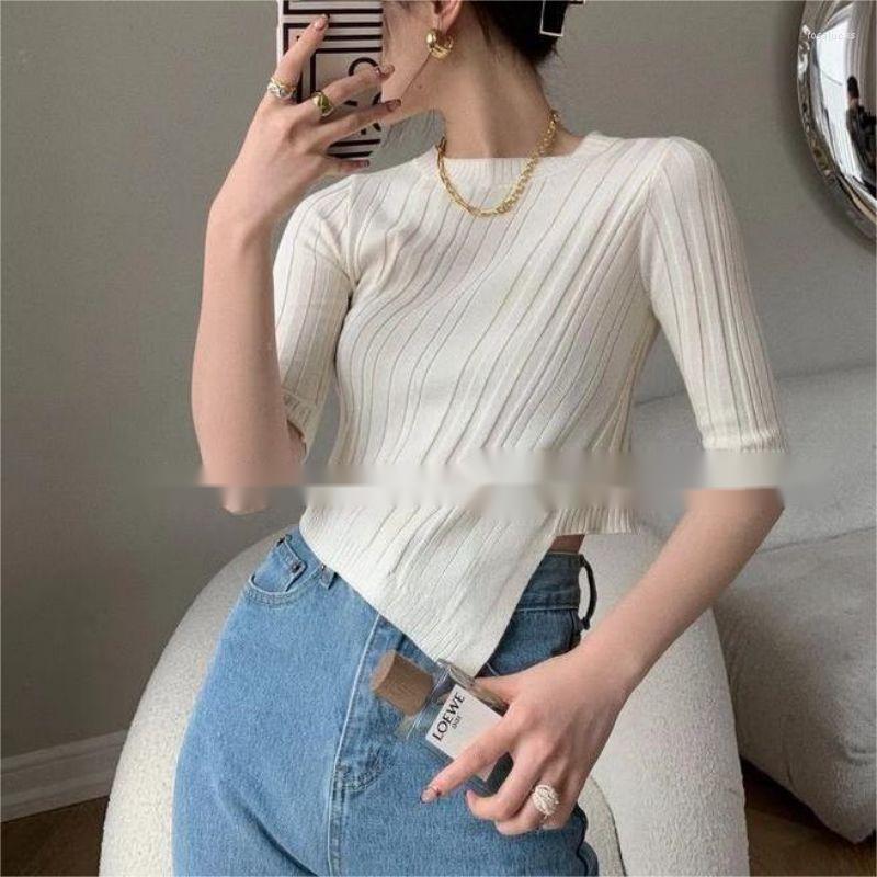 Women's T Shirts Slit Irregular Short Knitted Sweater Female 100 Match 2023 Summer Solid Color Slimming Short-sleeved, Black
Women's T Shirts Slit Irregular Short Knitted Sweater Female 100 Match 2023 Summer Solid Color Slimming Short-sleeved, Black