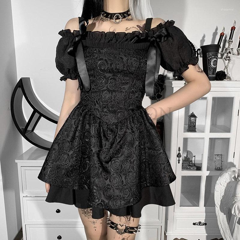 Casual Dresses Vintage Black Women Party Japanese Gothic Lolita Sweet Bow Lace-Up Sleeveless Slim Mini
Casual Dresses Vintage Black Women Party Japanese Gothic Lolita Sweet Bow Lace-Up Sleeveless Slim Mini