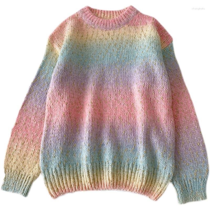 Women's Sweaters Autumn And Winter Thick Korean Style Loose Pullover Long-sleeved Rainbow Sweater Women, Pink
Women's Sweaters Autumn And Winter Thick Korean Style Loose Pullover Long-sleeved Rainbow Sweater Women, Pink