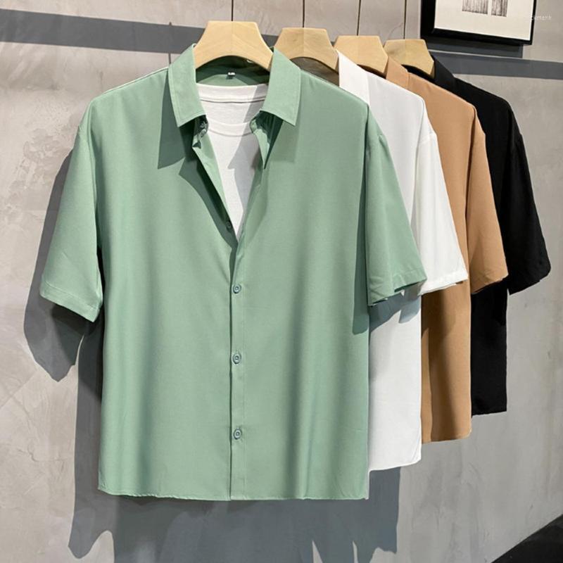 Men's Casual Shirts Men Summer Shirt Short Sleeve Korean Style Solid Color Loose Button Single-breasted Anti-wrinkle Top, Green
Men's Casual Shirts Men Summer Shirt Short Sleeve Korean Style Solid Color Loose Button Single-breasted Anti-wrinkle Top, Green