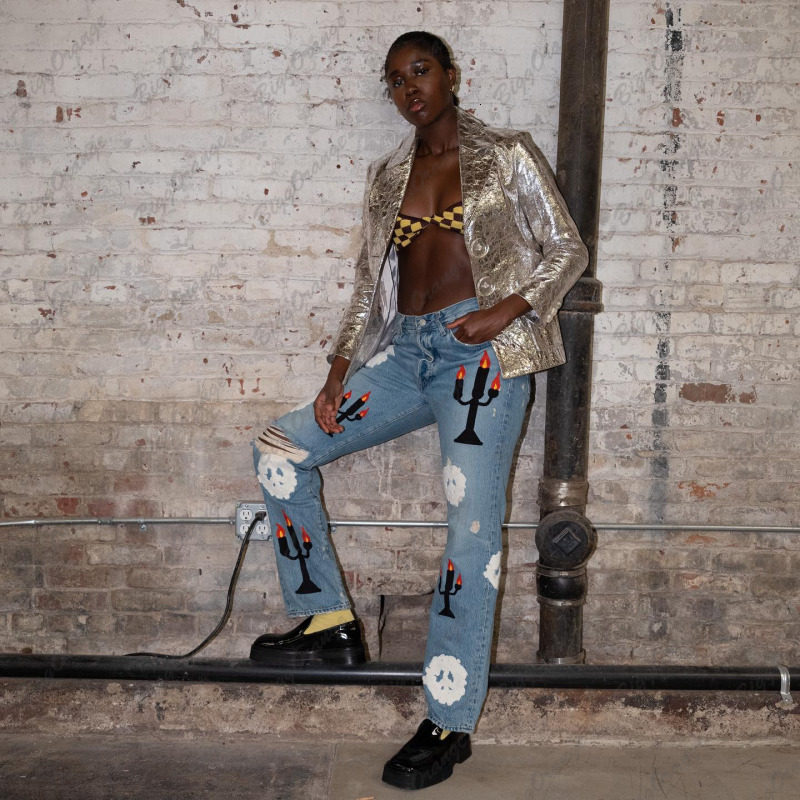 Men' Jeans Ripped jeans flowers full print candle trousers y2k blue jean' pantalones de mujer casual couple wear women pants 230509, Black
Men' Jeans Ripped jeans flowers full print candle trousers y2k blue jean' pantalones de mujer casual couple wear women pants 230509, Black
