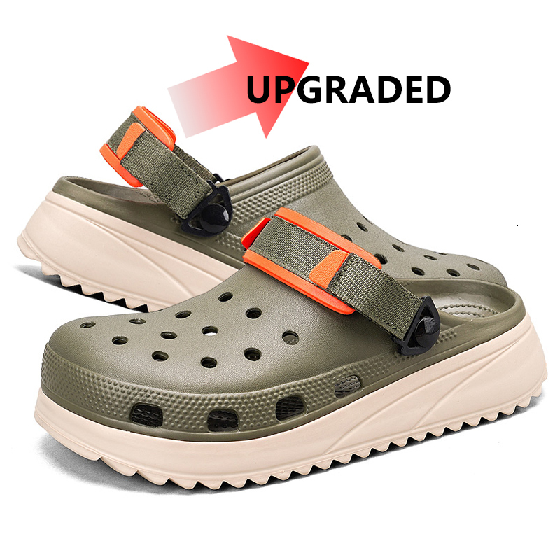 Sandals 2023 Summer Thick Bottom Patchwork Fashion Men Casual Beach Shoes HollowOut Garden Clogs Outdoor Slippers 230508, White gray
Sandals 2023 Summer Thick Bottom Patchwork Fashion Men Casual Beach Shoes HollowOut Garden Clogs Outdoor Slippers 230508, White gray