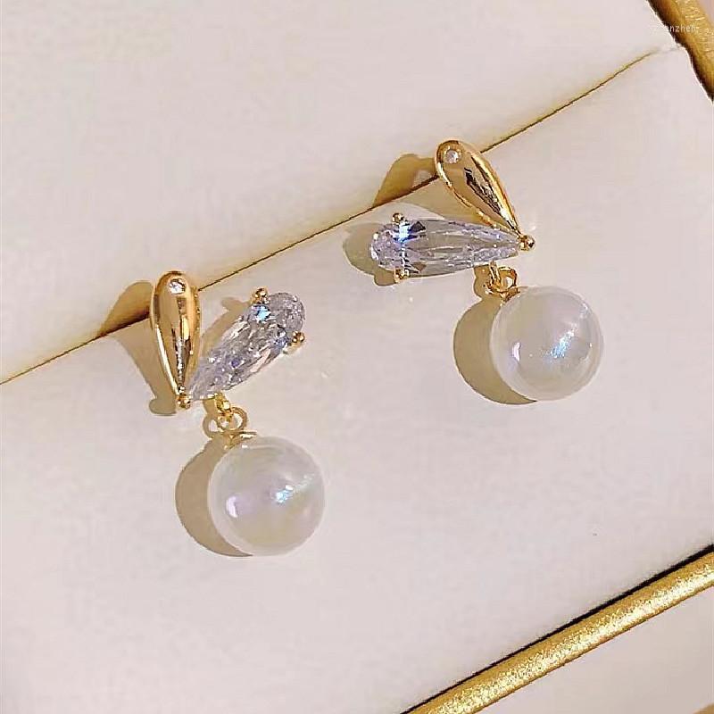 Dangle Earrings Pearl Zircon Heart Temperament For Women Girls Mermaid Beads Gold Color Metal Accessories Jewelry Birthday Gifts
Dangle Earrings Pearl Zircon Heart Temperament For Women Girls Mermaid Beads Gold Color Metal Accessories Jewelry Birthday Gifts