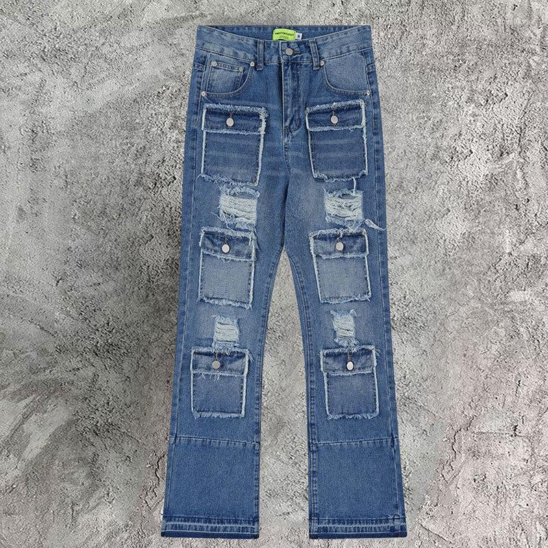 Men' Jeans Top Quality High Street Contrast Color Stitching Jean Straight Loose Hip Hop Style Trouser For Men Pantalon Vaqueros Hombre, Picture
Men' Jeans Top Quality High Street Contrast Color Stitching Jean Straight Loose Hip Hop Style Trouser For Men Pantalon Vaqueros Hombre, Picture