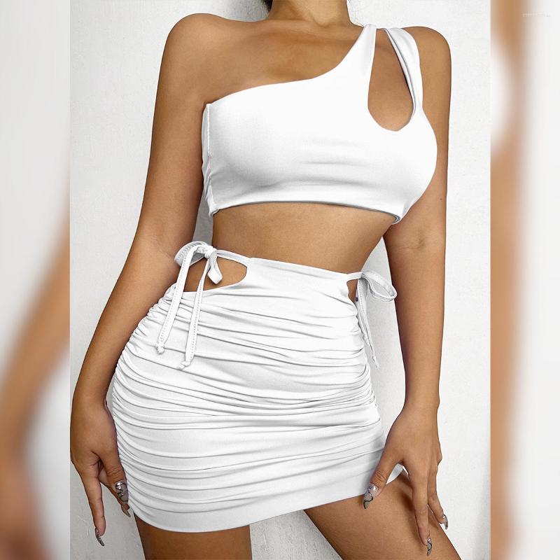 Work Dresses Mini Hip Skirt Women Two Piece Sets Hollow 2023 Summer Casual Bodycon Outfits One Shoulder Crop Top And Set Sexy Lace Up, White
Work Dresses Mini Hip Skirt Women Two Piece Sets Hollow 2023 Summer Casual Bodycon Outfits One Shoulder Crop Top And Set Sexy Lace Up, White