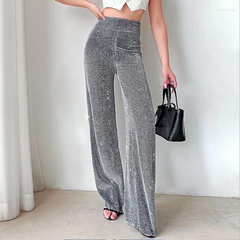 Women' Pants Women Silver Loose High Waist Wide Leg Women' Shiny Silk Fashion All-match Straight Summer Casual Knitted Trousers
Women' Pants Women Silver Loose High Waist Wide Leg Women' Shiny Silk Fashion All-match Straight Summer Casual Knitted Trousers