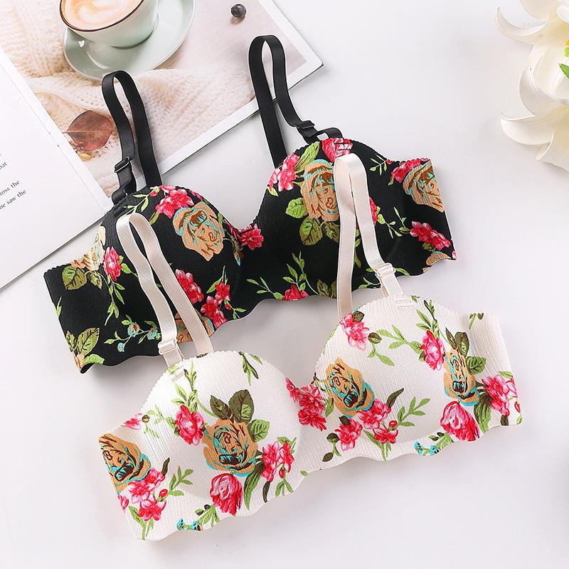 Bras Women Floral Embroidery Tied Lingerie Seamless Without Steel Ring Bralette Wireless Female Adjustable Underwear Intimates, Bk
Bras Women Floral Embroidery Tied Lingerie Seamless Without Steel Ring Bralette Wireless Female Adjustable Underwear Intimates, Bk