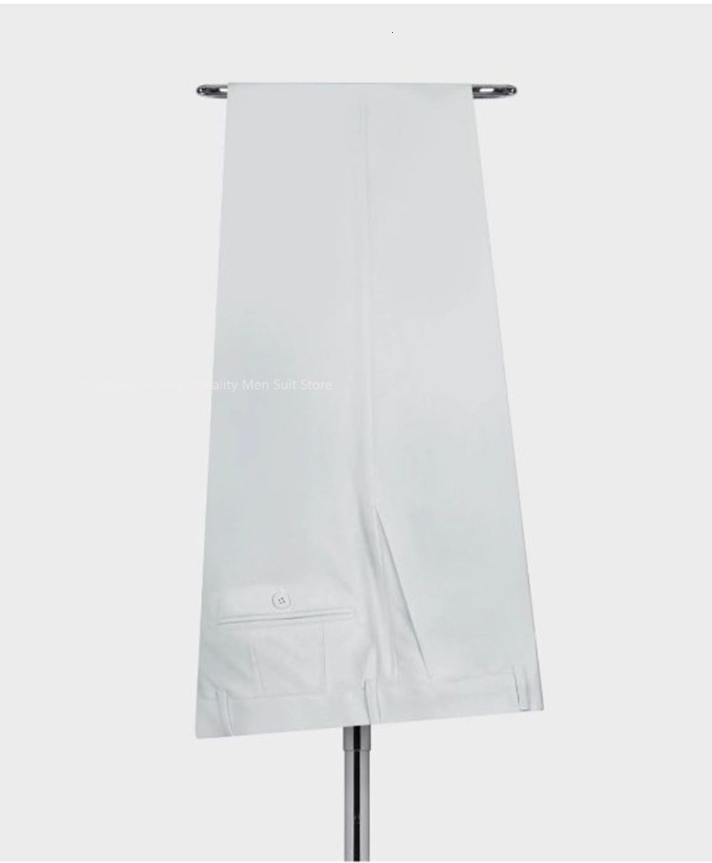 Men's Suits Blazers White Men Suits Wedding Tuxedos Double Breasted Peaked Lapel Clothing Groom Prom Party Social Blazer Trousers Sets JacketPant