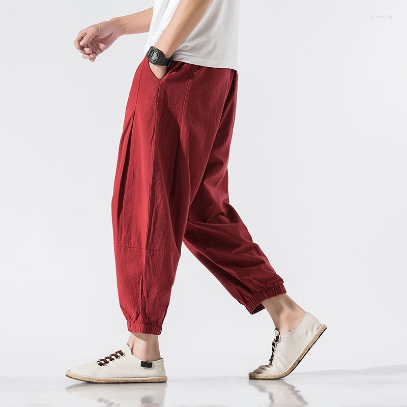 Men's Pants Spring Solid Streetwear Linen Loose Cotton Joggers Male 2023 Harem, Black
Men's Pants Spring Solid Streetwear Linen Loose Cotton Joggers Male 2023 Harem, Black