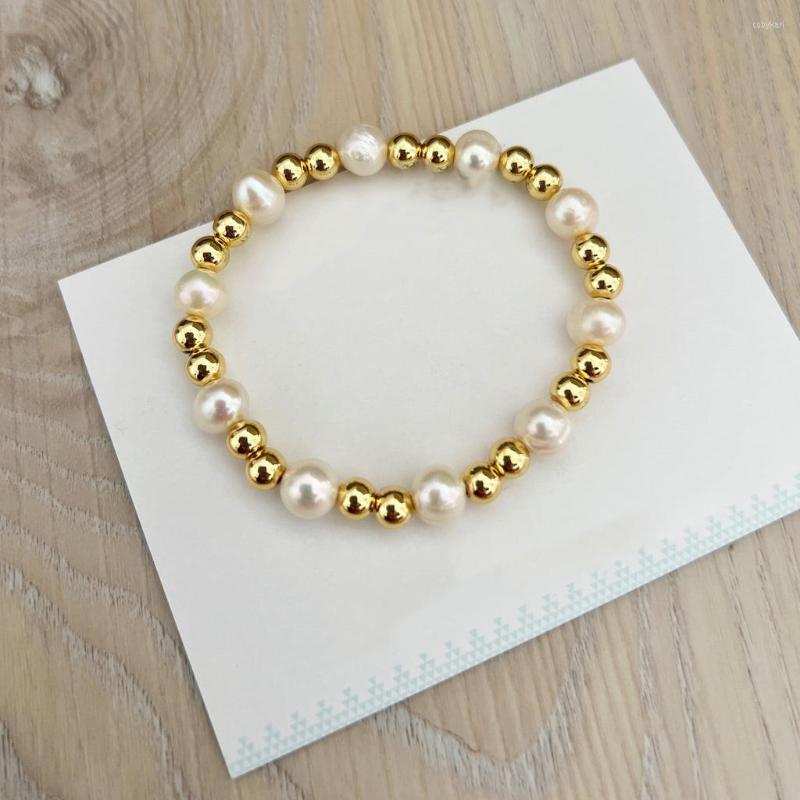 Strand Gold Plated Ball Beads Bracelets Handmade Gift Freshwater Pearl Beaded Bracelet Fashion Stretch Jewelry For Women Men
Strand Gold Plated Ball Beads Bracelets Handmade Gift Freshwater Pearl Beaded Bracelet Fashion Stretch Jewelry For Women Men