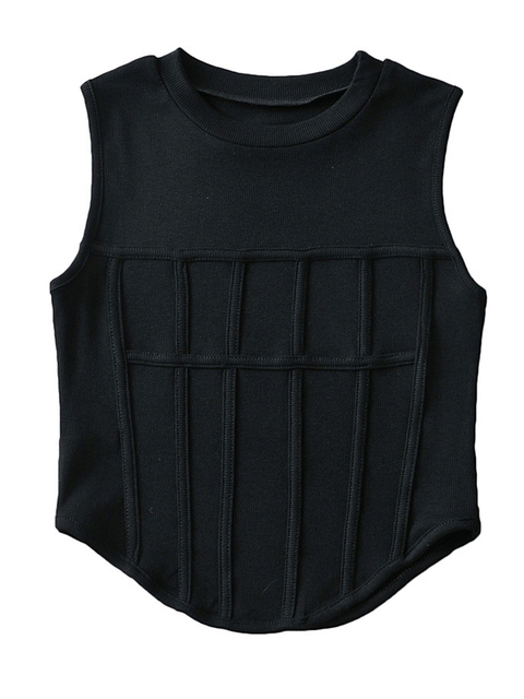 Women's Tanks Camis Women Green Brief Irregular Hem Tank Tops O-collar Sleeveless Personality Fashion Spring Summer 1DE7812 230509