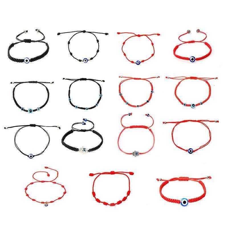 Simple Style Dacron Thread Red Rope Woven Bracelet Womens Hand Devils Eye Carrying Strap Wholesale
Simple Style Dacron Thread Red Rope Woven Bracelet Womens Hand Devils Eye Carrying Strap Wholesale
