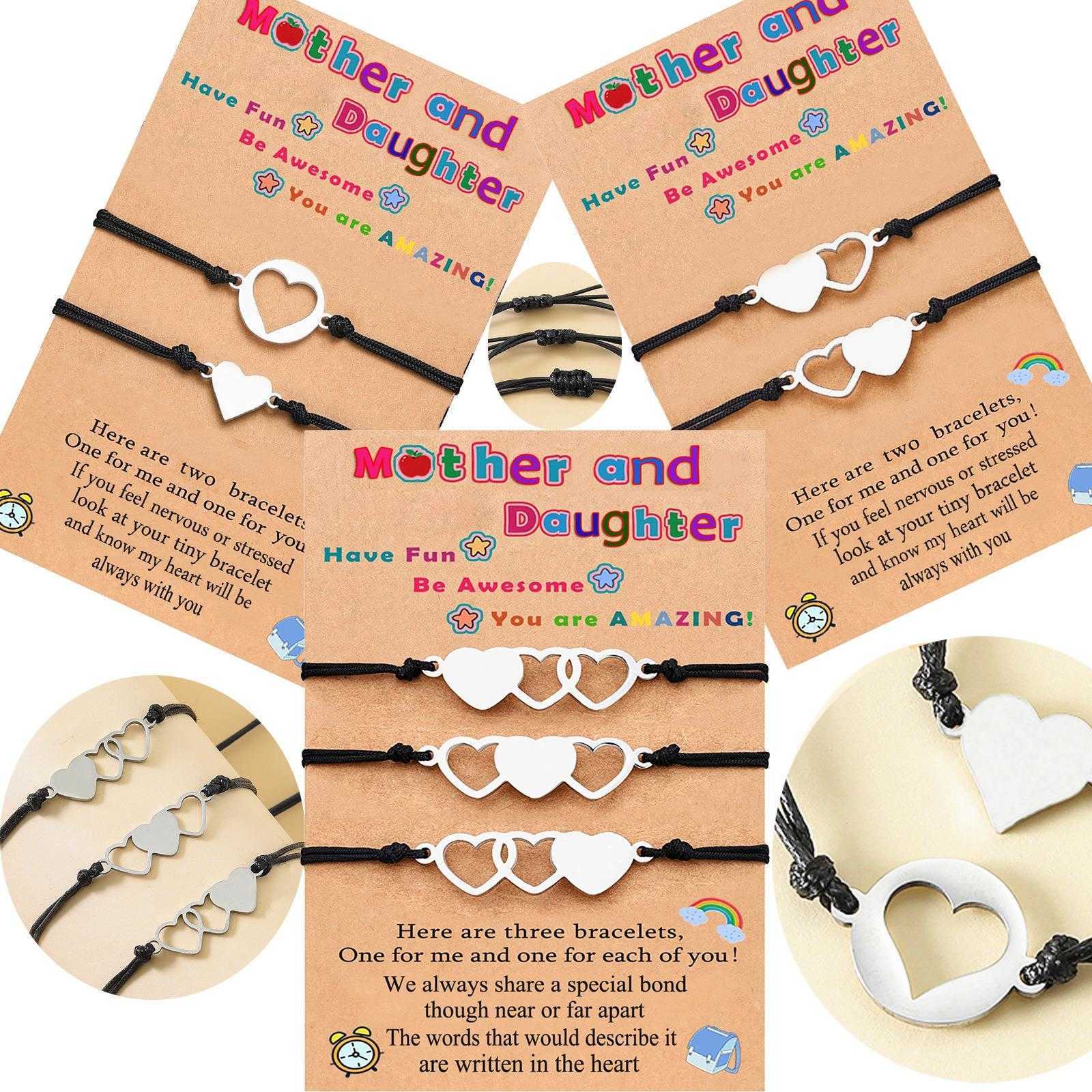 Ornament Stainless Steel Heart Shaped Bracelet Personalized Love Mother Daughter Parent Child Woven Hand Strap Suit
Ornament Stainless Steel Heart Shaped Bracelet Personalized Love Mother Daughter Parent Child Woven Hand Strap Suit