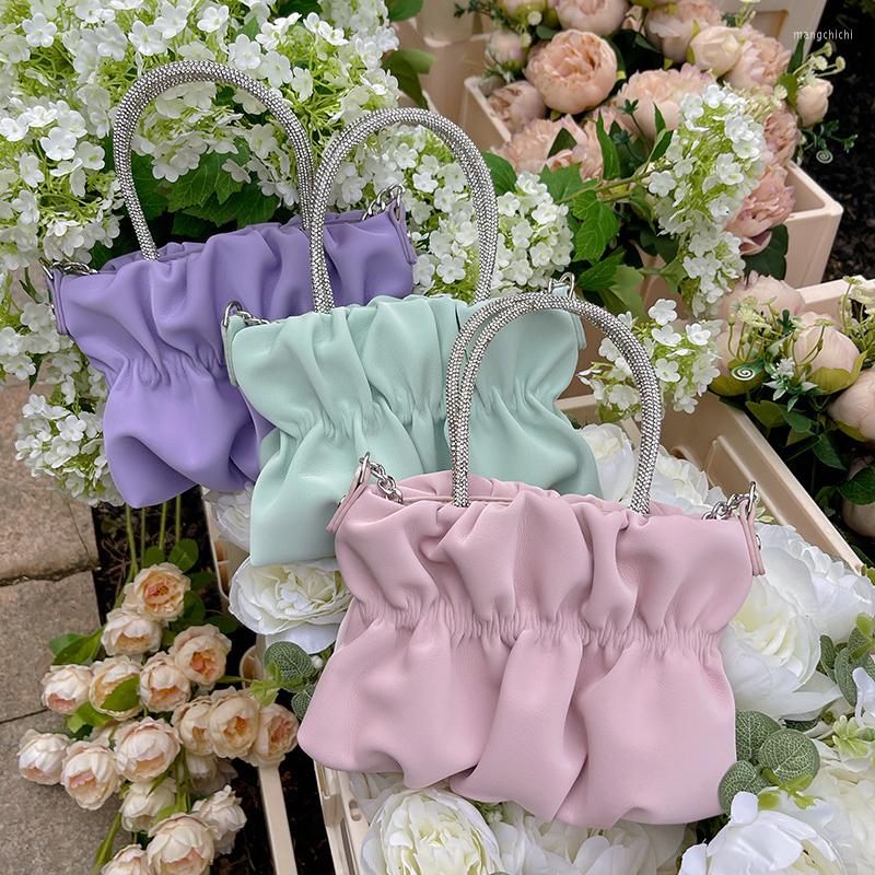 Evening Bags Pleated PU Leather Women's Small Shoulder Bag Rhinestones Handle Ladies Chain Crossbody Female Clutch Purse Dinner Handbags, Black
Evening Bags Pleated PU Leather Women's Small Shoulder Bag Rhinestones Handle Ladies Chain Crossbody Female Clutch Purse Dinner Handbags, Black