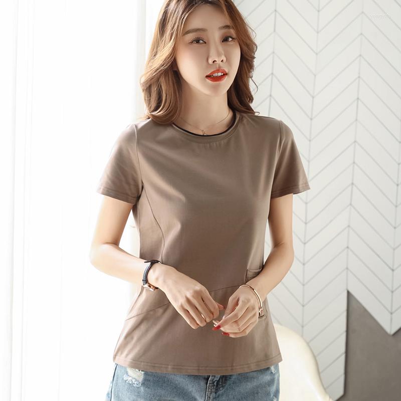 Women's T Shirts Embroidered Pocket Shirt Women Short Sleeve Summer Tops 2023 Korean Style Loose Cotton Tshirt Casual Womens Clothes Tee, Green
Women's T Shirts Embroidered Pocket Shirt Women Short Sleeve Summer Tops 2023 Korean Style Loose Cotton Tshirt Casual Womens Clothes Tee, Green
