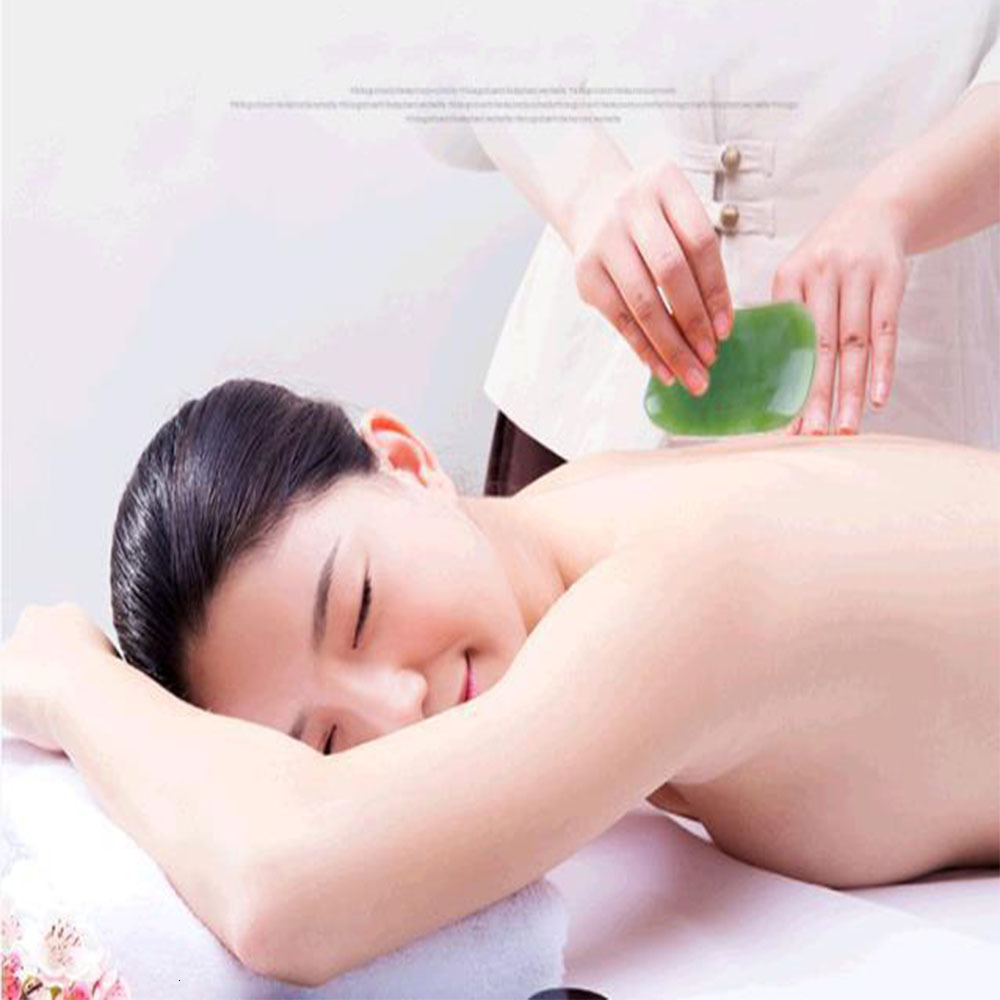 Massaging Neck Pillowws 7pcsset Jade Massagers For Face Body Gua Sha Scraper Beauty Roller Set Natural Gouache Stone Massage Slimming Skin Care 230508