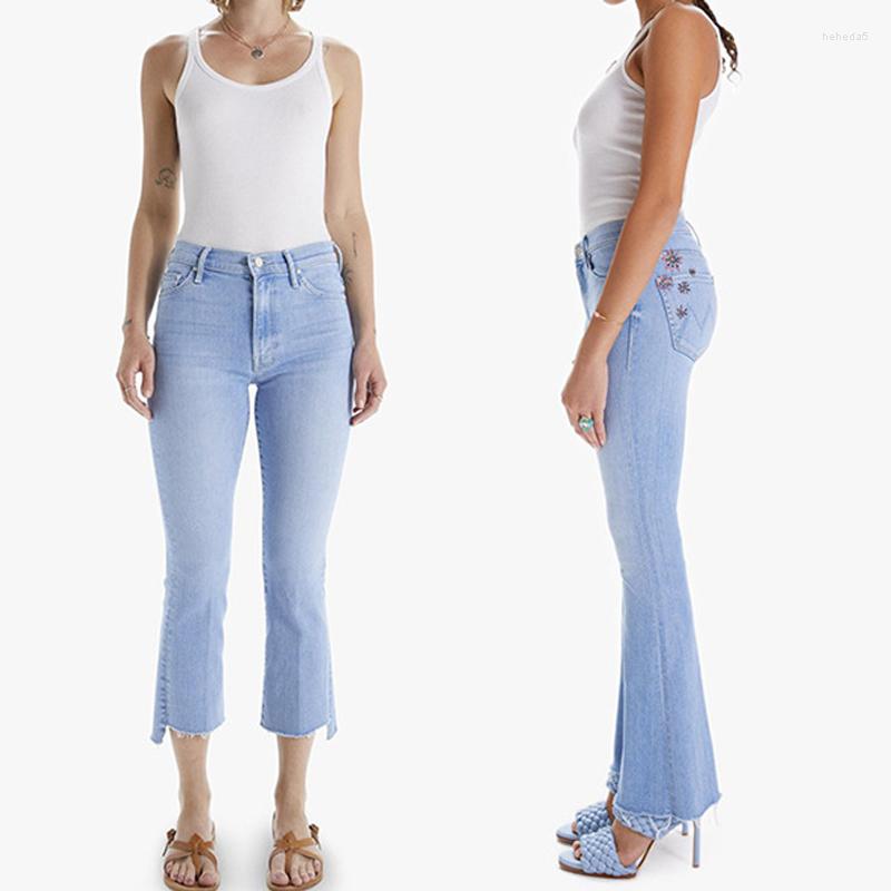 Women's Jeans Women Daisy Embroidery 2023 Fashion Slim Ankle Length Denim Pants 
Women's Jeans Women Daisy Embroidery 2023 Fashion Slim Ankle Length Denim Pants