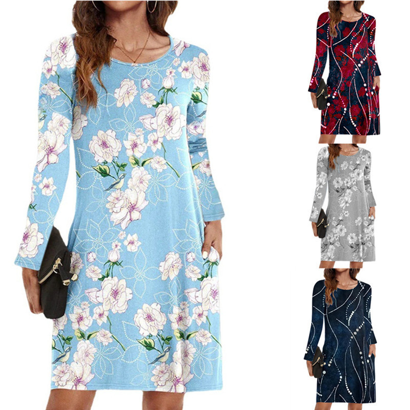 Party Dresses Womens Casual Flowy Pleated Loose Printed with Pockets Long Sleeve ONeck Fashion Element Dress 230508, Sky blue
Party Dresses Womens Casual Flowy Pleated Loose Printed with Pockets Long Sleeve ONeck Fashion Element Dress 230508, Sky blue