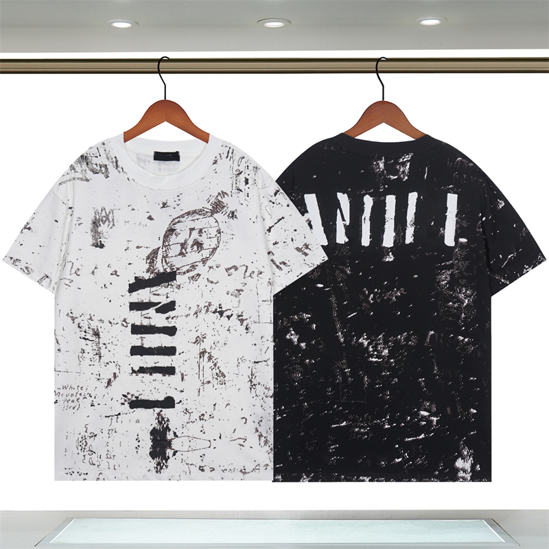 Mens tshirt USA Luxury HAMI TEE Starry Speckle Letter Logo Printed High Quality Double Yarn Cotton Short Sleeve Top Casual Fashion Couple Loose T-shirt Size S-XL YY, Black 2
Mens tshirt USA Luxury HAMI TEE Starry Speckle Letter Logo Printed High Quality Double Yarn Cotton Short Sleeve Top Casual Fashion Couple Loose T-shirt Size S-XL YY, Black 2