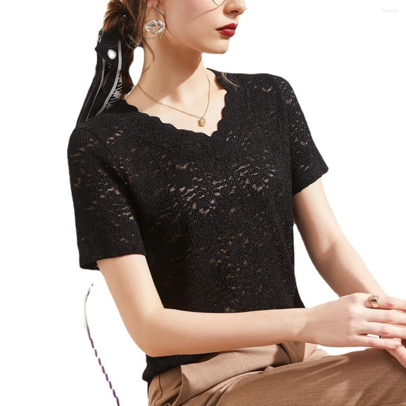 Women's T Shirts Summer 2023 Women's Short-sleeved Lace Shirt Bottom Foreign Gas Loose V-neck T-shirt Top, V-neck pink
Women's T Shirts Summer 2023 Women's Short-sleeved Lace Shirt Bottom Foreign Gas Loose V-neck T-shirt Top, V-neck pink