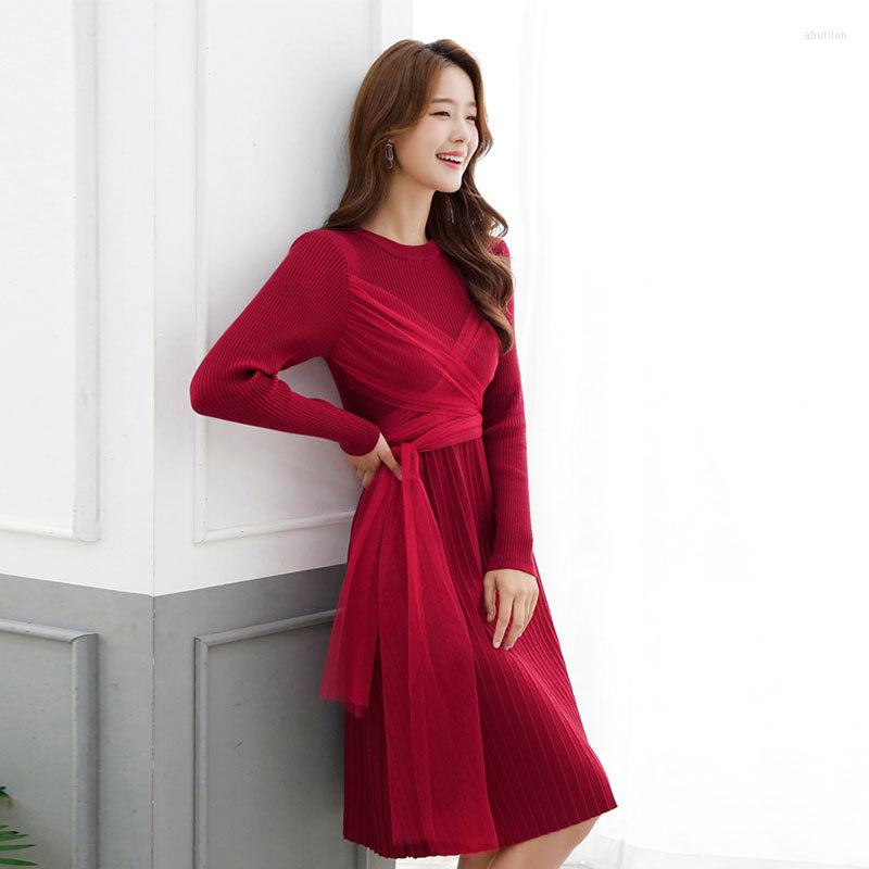 Casual Dresses Women's Knitted Dress Spring Style Temperament Waist Closing Long Sleeve Medium Stitched Mesh, Apricot
Casual Dresses Women's Knitted Dress Spring Style Temperament Waist Closing Long Sleeve Medium Stitched Mesh, Apricot