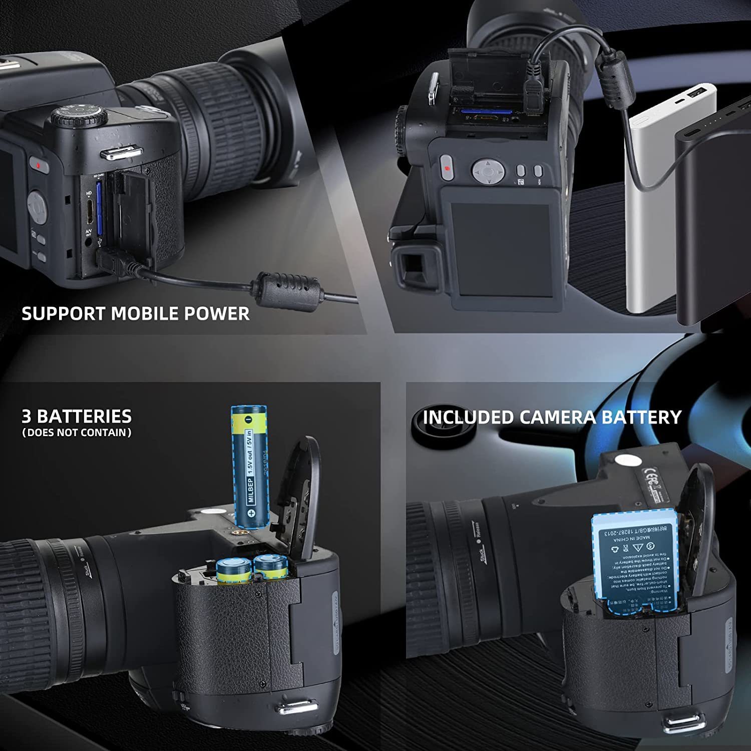Digital Cameras G-Anica Digital Camera 33MP DSLR Camera With 24X Telepo Lens Professional Digital Camera 1080P Video Camera 230509