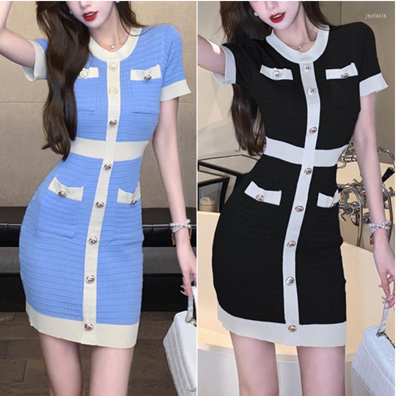 Casual Dresses Women Sexy Elegant Vestidos Black Short Sleeve Korean Style Knitting 2023 Summer Woman Clothes
Casual Dresses Women Sexy Elegant Vestidos Black Short Sleeve Korean Style Knitting 2023 Summer Woman Clothes