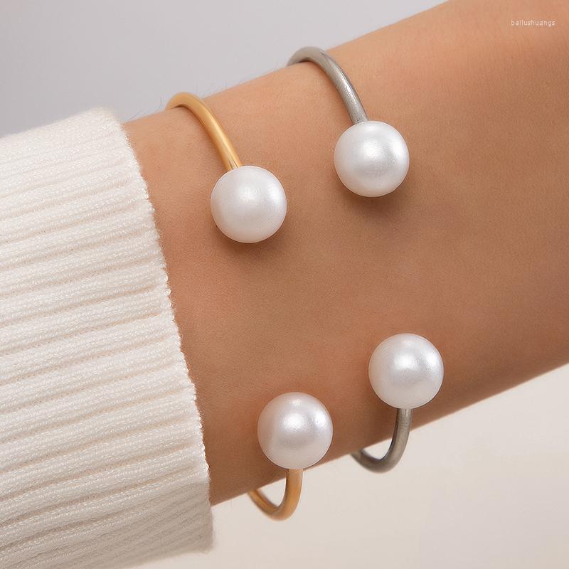 Bangle HuaTang Pearl Gold Silver Double Color Open Bracelet Mix And Match Couple Two Piece Set Party Travel
Bangle HuaTang Pearl Gold Silver Double Color Open Bracelet Mix And Match Couple Two Piece Set Party Travel