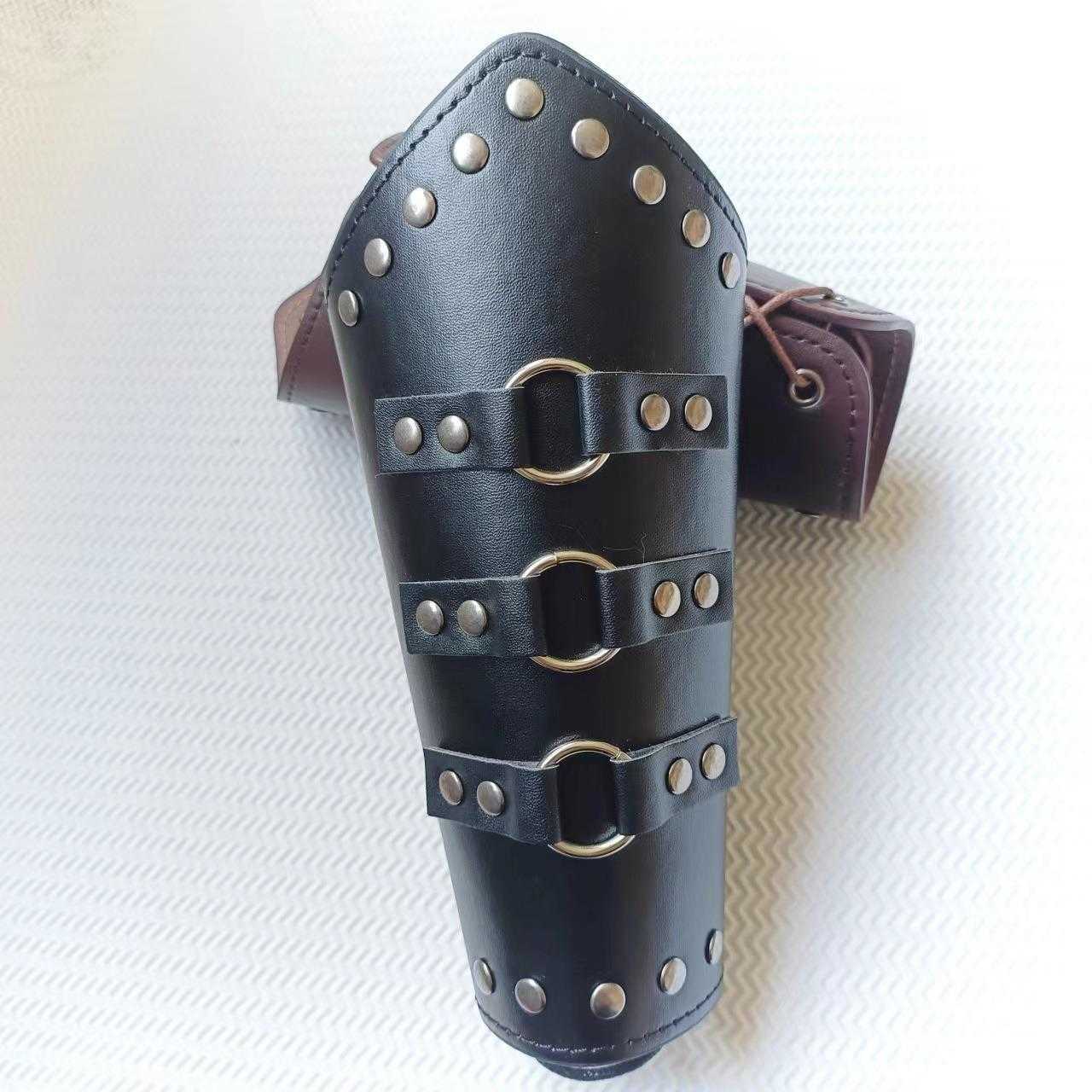 Exaggerated Punk Bracelet Wide Leather Wristband Personality Wax Rope Woven Riding Arm Guard
Exaggerated Punk Bracelet Wide Leather Wristband Personality Wax Rope Woven Riding Arm Guard