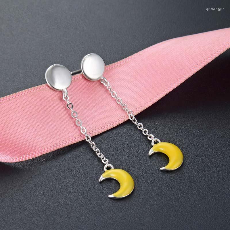 Dangle Earrings Fashion Simple Elegant Long Enamel Crescent Moon Drop For Women Girls Real 925 Sterling Silver Dangler Fine Jewerly
Dangle Earrings Fashion Simple Elegant Long Enamel Crescent Moon Drop For Women Girls Real 925 Sterling Silver Dangler Fine Jewerly