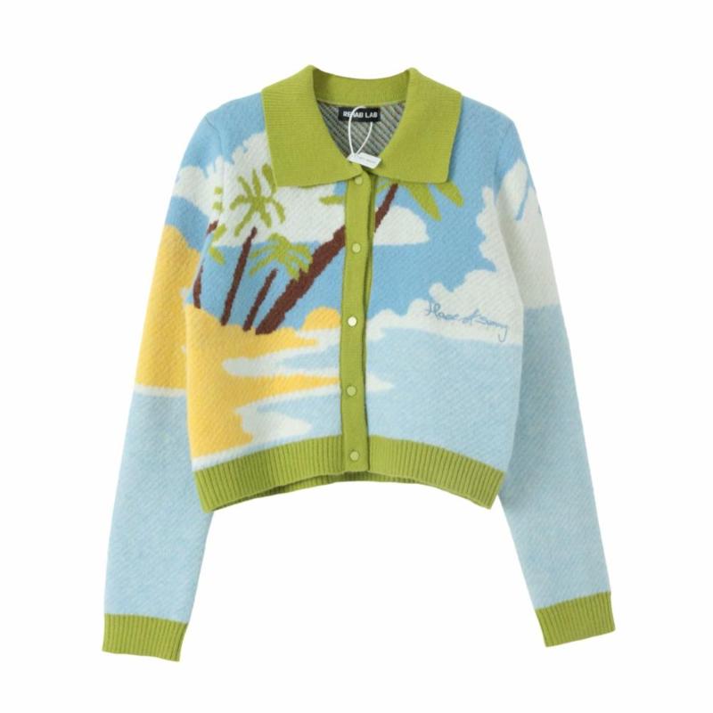 Women's Knits & Tees Knitted Long Sleeve Sweater Button Printed Cloud Loose Pullover Turn Down Collar Cardigan Autumn Winter Swe, Blue
Women's Knits & Tees Knitted Long Sleeve Sweater Button Printed Cloud Loose Pullover Turn Down Collar Cardigan Autumn Winter Swe, Blue