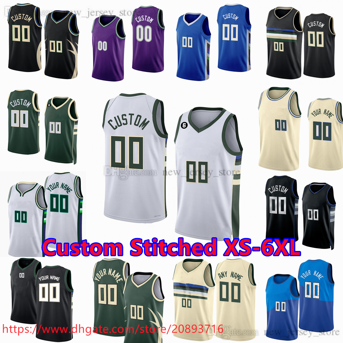 Custom Stitched XS-6XL Basketball Jersey 34 Giannis 22 Khris Antetokounmpo Middleton 21 Jrue Holiday Brook Lopez Pat Connaughton Goran Dragic Jae Crowder Jerseys, Stitched jerseys
Custom Stitched XS-6XL Basketball Jersey 34 Giannis 22 Khris Antetokounmpo Middleton 21 Jrue Holiday Brook Lopez Pat Connaughton Goran Dragic Jae Crowder Jerseys, Stitched jerseys