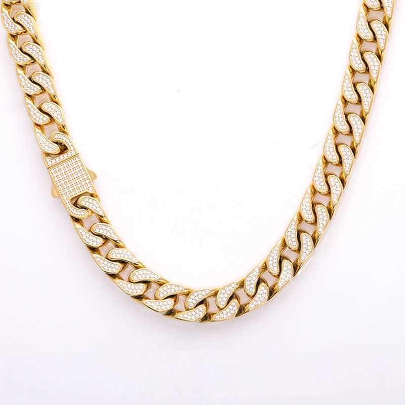 Double Row Stone Inlaid Smooth Gold-plated Hip Hop Necklace Length Adjustable 5a Zircon Cuban Bracelet Chain
Double Row Stone Inlaid Smooth Gold-plated Hip Hop Necklace Length Adjustable 5a Zircon Cuban Bracelet Chain