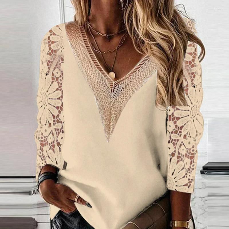 Women' Blouses Spring Pullover Patchwork Office Shirt Elegant Women Jacquard Embroidery Flower Lace Blouse Sexy V Neck Hollow Sleeve Street, White
Women' Blouses Spring Pullover Patchwork Office Shirt Elegant Women Jacquard Embroidery Flower Lace Blouse Sexy V Neck Hollow Sleeve Street, White