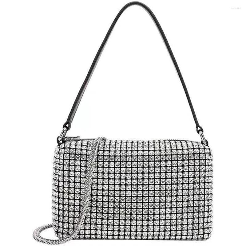 Evening Bags Women's Handbags Rhinestone Purse Crossbody Chain For Party Wedding, Silver
Evening Bags Women's Handbags Rhinestone Purse Crossbody Chain For Party Wedding, Silver