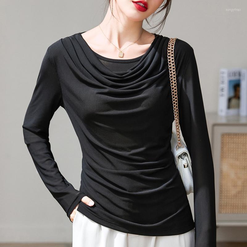 Women's T Shirts Tshirt Women Shirt 2023 Autumn Gauze T-Shirts Womens Tops Long Sleeve Korean Fashion Clothes Tee Femme Camisetas Mujer, Blue
Women's T Shirts Tshirt Women Shirt 2023 Autumn Gauze T-Shirts Womens Tops Long Sleeve Korean Fashion Clothes Tee Femme Camisetas Mujer, Blue