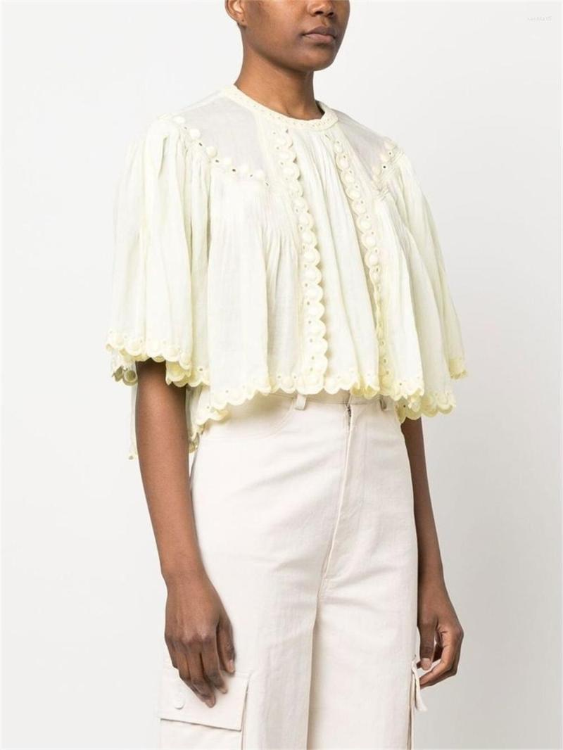 Women's Blouses Women Floral Embroidery Hollow Out Sweet Blouse 2023 Spring Ladies Batwing Sleeve O-Neck Shirt Female Lace Trim Elegant Tops, White
Women's Blouses Women Floral Embroidery Hollow Out Sweet Blouse 2023 Spring Ladies Batwing Sleeve O-Neck Shirt Female Lace Trim Elegant Tops, White
