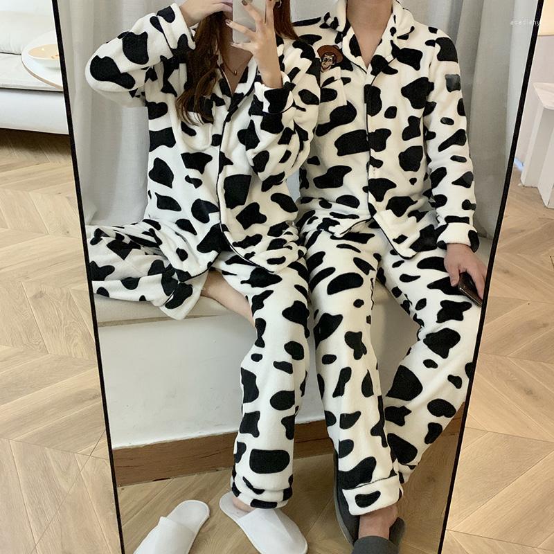 Women's Sleepwear Couple Lovers Kawaii Winter Pajamas Set Women Single Breasted Shirts Trousers Two Piece Home Suit Coral Fleece, White
Women's Sleepwear Couple Lovers Kawaii Winter Pajamas Set Women Single Breasted Shirts Trousers Two Piece Home Suit Coral Fleece, White