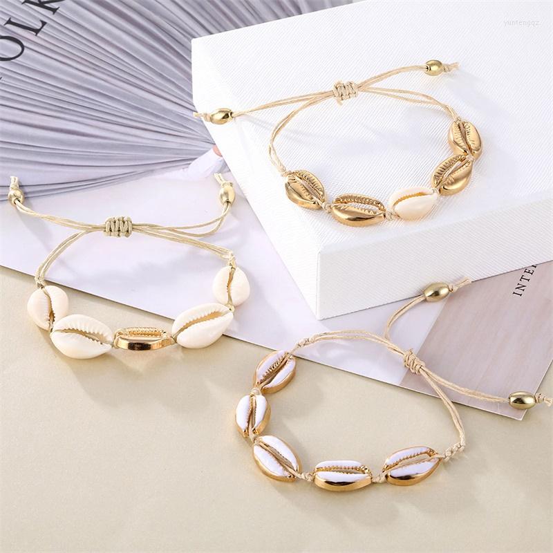 Charm Bracelets Gold Color Cowrie Shell For Women Delicate Rope Chain Bracelet Beads Bohemian Beach Jewelry
Charm Bracelets Gold Color Cowrie Shell For Women Delicate Rope Chain Bracelet Beads Bohemian Beach Jewelry