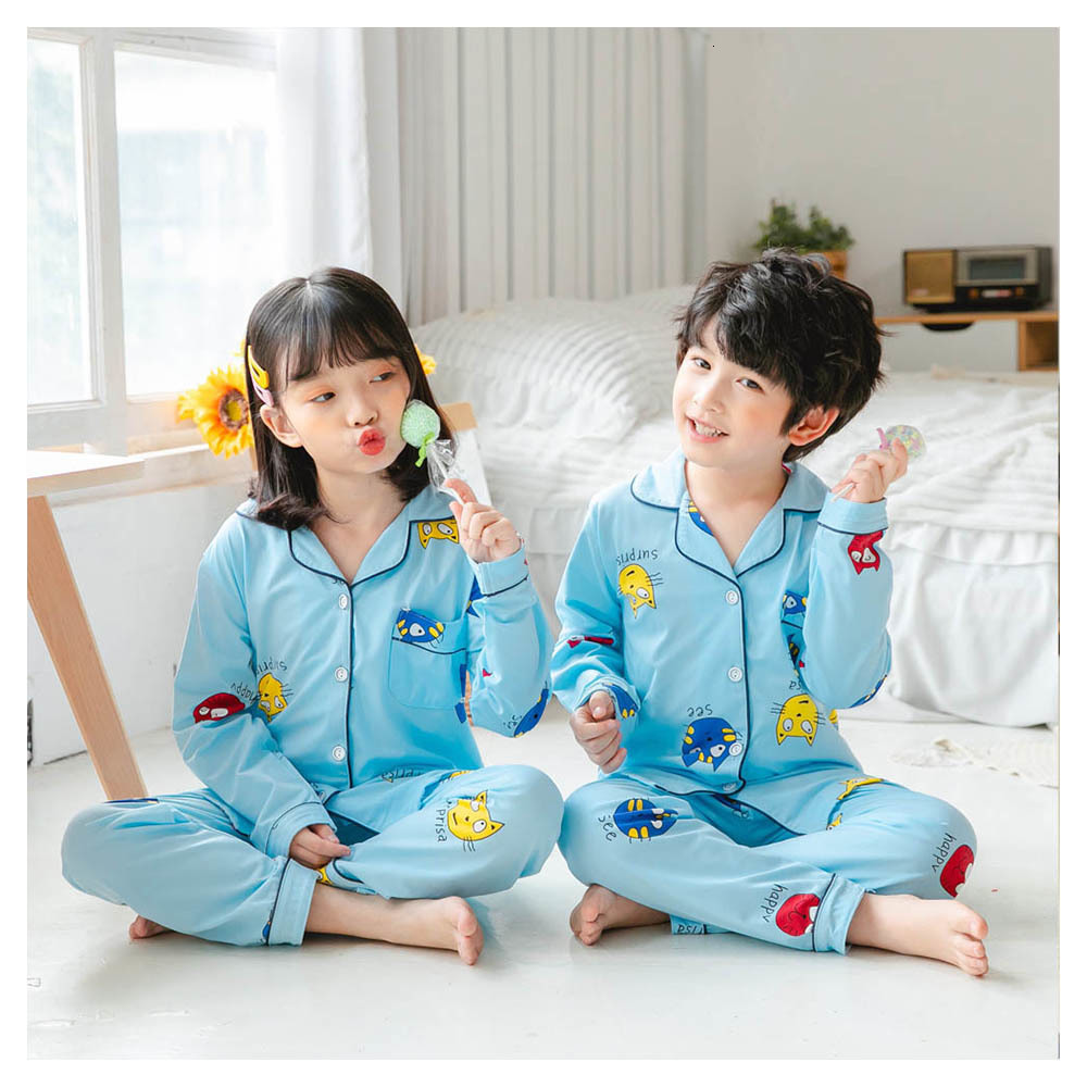 Pajamas Boys Anime Pajamas Kids Sleepwear Pyjamas Toddler Girls Clothing Sets Boy Sets Suit for Girls Boys Pajamas Sleepwear Nightwear 230509