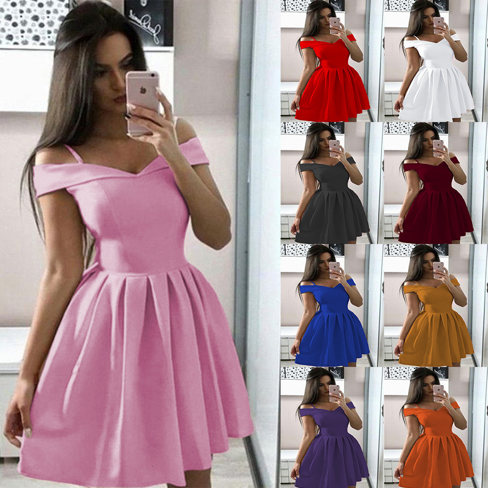 Party Dresses Summer V Neck Off Shoulder Sweeet Women Dress 12 Colors Short Sleeve Female Pleated Mini vestidos 230508, Blue
Party Dresses Summer V Neck Off Shoulder Sweeet Women Dress 12 Colors Short Sleeve Female Pleated Mini vestidos 230508, Blue