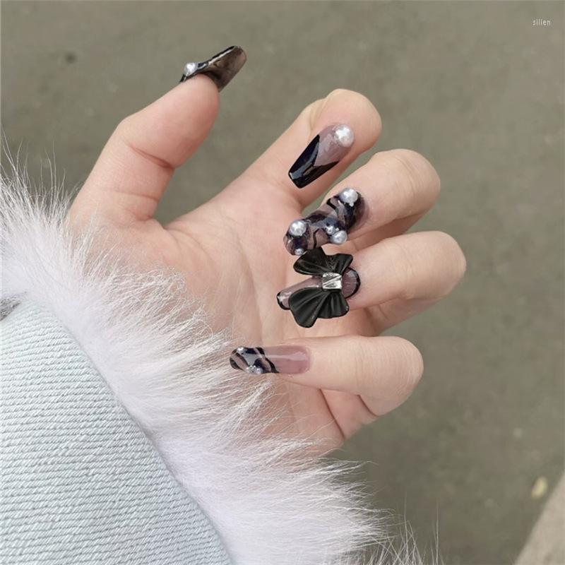 False Nails 24PCS Bow Pearl Nail Patch Glue Type Removable Long Paragraph Fashion Manicure C44
False Nails 24PCS Bow Pearl Nail Patch Glue Type Removable Long Paragraph Fashion Manicure C44