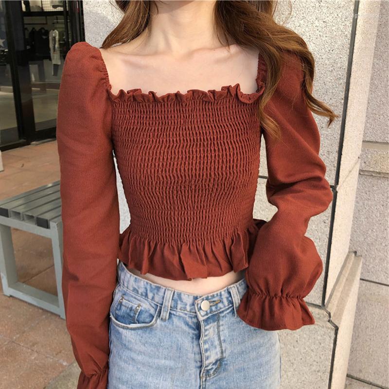 Women's Blouses Spring Ruffles Crop Top Women Pleated Blouse Sexy Square Collar Womens Tops And Puff Sleeve Ladies Clothes Blusas Mujer, White
Women's Blouses Spring Ruffles Crop Top Women Pleated Blouse Sexy Square Collar Womens Tops And Puff Sleeve Ladies Clothes Blusas Mujer, White