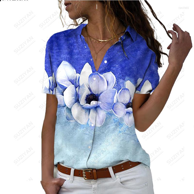 Women's Blouses 2023 Women's Summer Short Sleeve Shirt Colorful Flower 3D Digital Printing Polo Collar Single Breasted Casual Top, Pmm2021ff
Women's Blouses 2023 Women's Summer Short Sleeve Shirt Colorful Flower 3D Digital Printing Polo Collar Single Breasted Casual Top, Pmm2021ff
