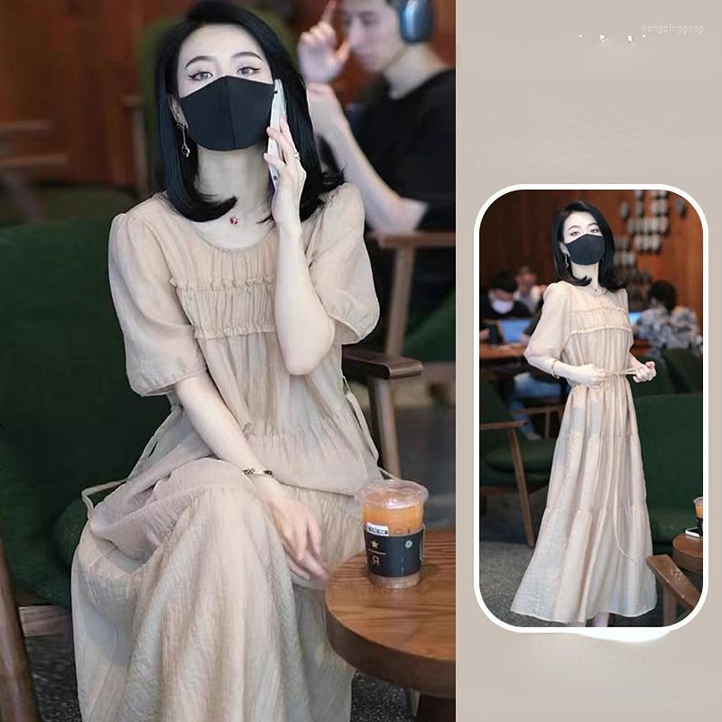 Party Dresses 2023 Summer Women O-Neck A-Line Dress Streetwear Vintage Elegant Short Sleeve Midi Slim Holiday Q11, Milk tea color
Party Dresses 2023 Summer Women O-Neck A-Line Dress Streetwear Vintage Elegant Short Sleeve Midi Slim Holiday Q11, Milk tea color