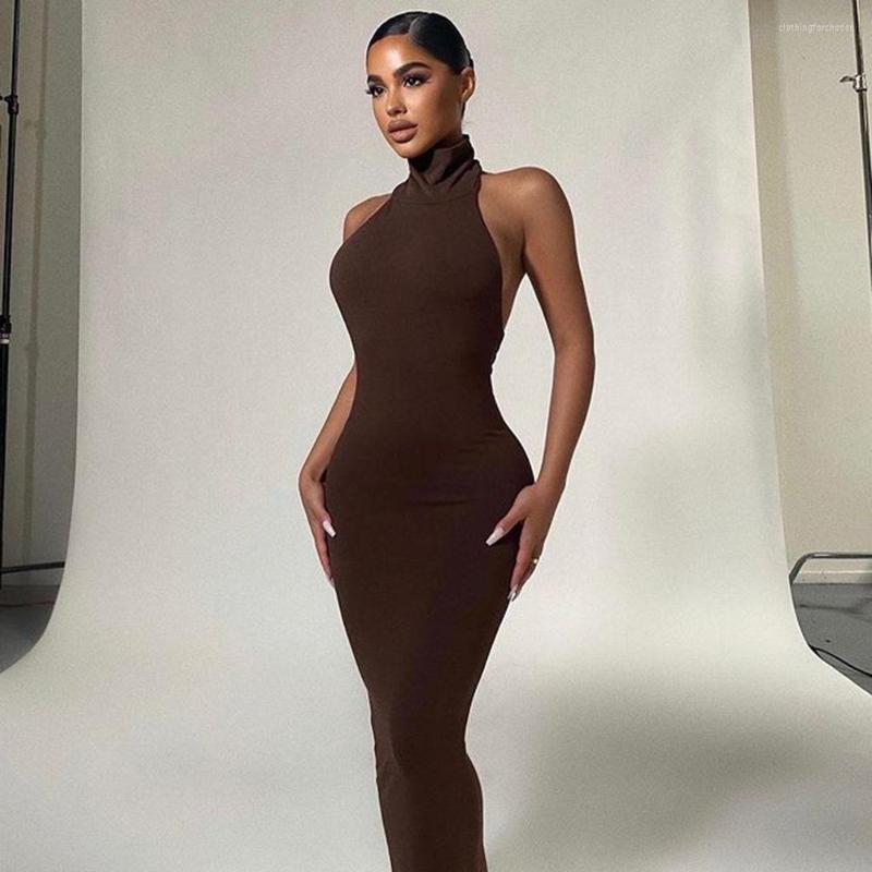 Casual Dresses 2023 Summer Turtleneck Halter Brown High Waist Solid Color Temperament Commute High-Looking Sexy Backless Dress Long, Blue
Casual Dresses 2023 Summer Turtleneck Halter Brown High Waist Solid Color Temperament Commute High-Looking Sexy Backless Dress Long, Blue