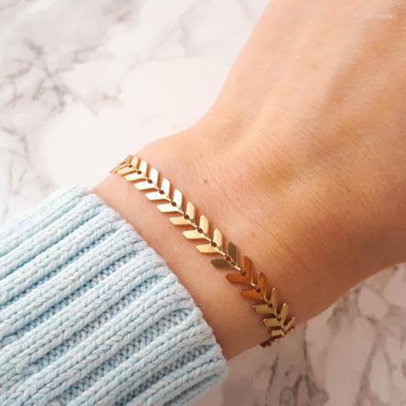 Charm Bracelets Korean Temperament Fishbone Chain For Women Men Couple Bracelet Luxury Jewelry Accessories Gifts Pulseras Mujer 2023
Charm Bracelets Korean Temperament Fishbone Chain For Women Men Couple Bracelet Luxury Jewelry Accessories Gifts Pulseras Mujer 2023