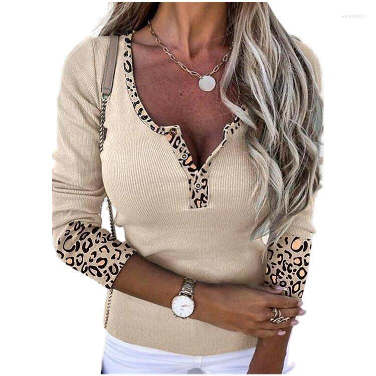 Women' T Shirts In 2023 The Leopard Print Pit Strip Spliced V-neck Knit Shirt Is Most Women' Button T-shirt, Black
Women' T Shirts In 2023 The Leopard Print Pit Strip Spliced V-neck Knit Shirt Is Most Women' Button T-shirt, Black