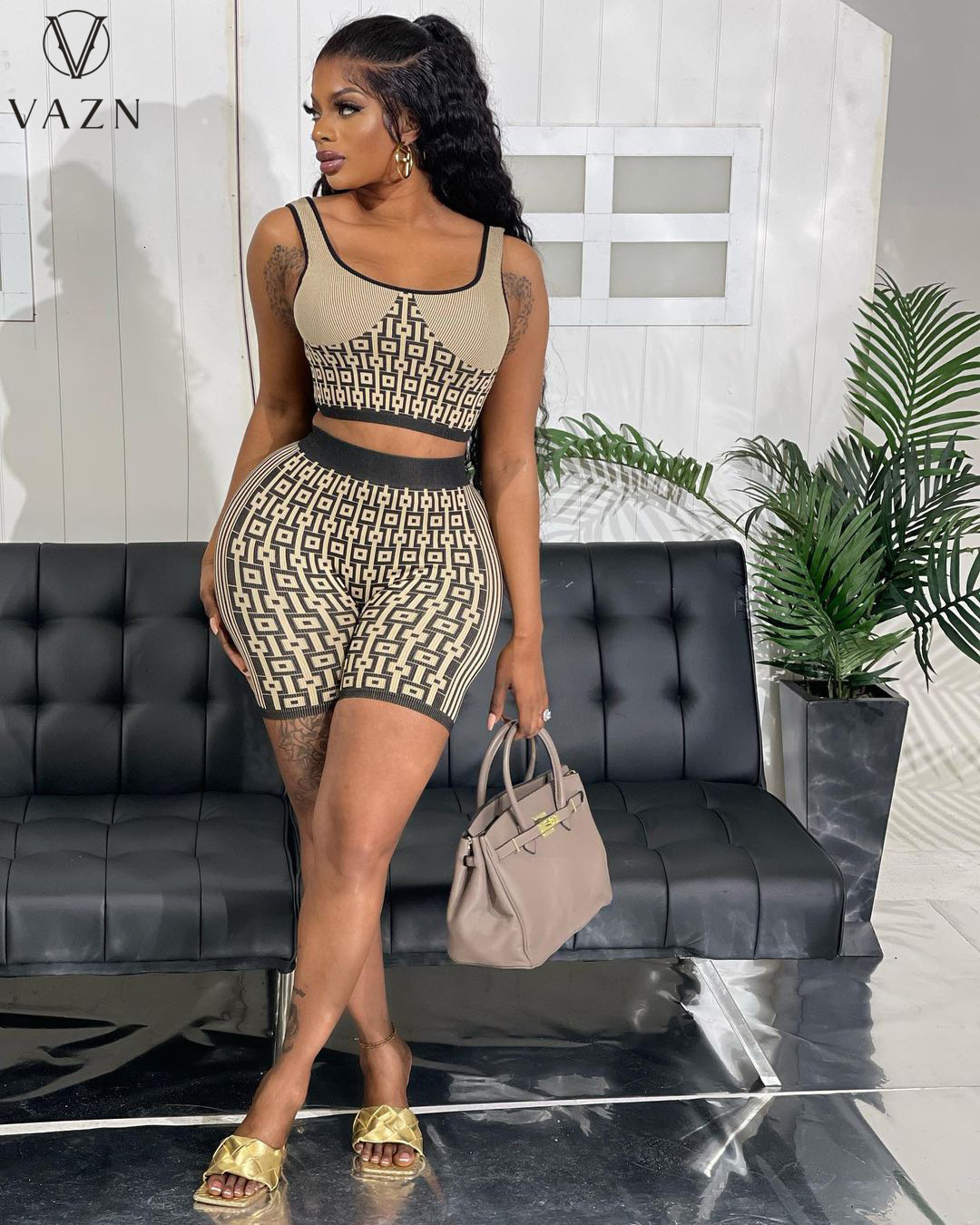 Women's Tracksuits VAZN Street Girl Style Women Sets Sleeveless Round Neck Short Top Elastic Short Pants Lady Printed Lady 2 Piece Set 230508, Orange
Women's Tracksuits VAZN Street Girl Style Women Sets Sleeveless Round Neck Short Top Elastic Short Pants Lady Printed Lady 2 Piece Set 230508, Orange